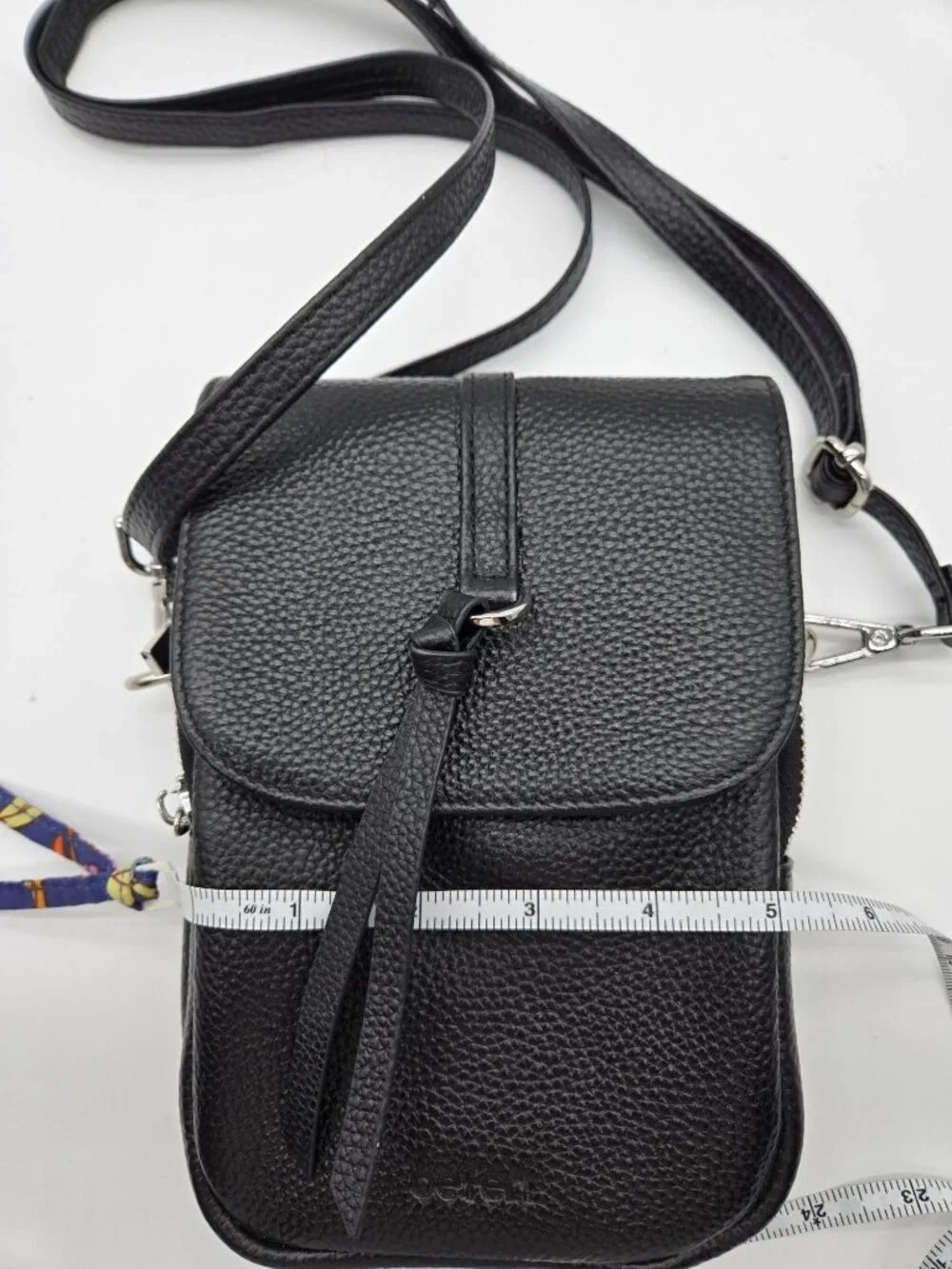 Befen Black Genuine Leather Crossbody Travel Organizer RFID Phone Passport Bag